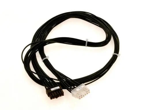 Schwarzes Kabel mit mehreren drähten, zwei Steckeranschlüssen an den Enden. Das Produkt ist von der Marke Bosch.